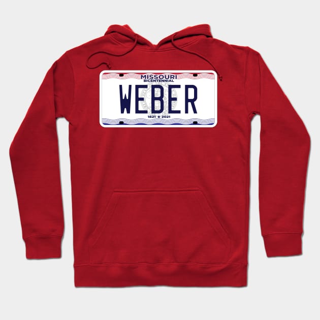 Missouri Weber Grill vanity License plate Hoodie by zavod44